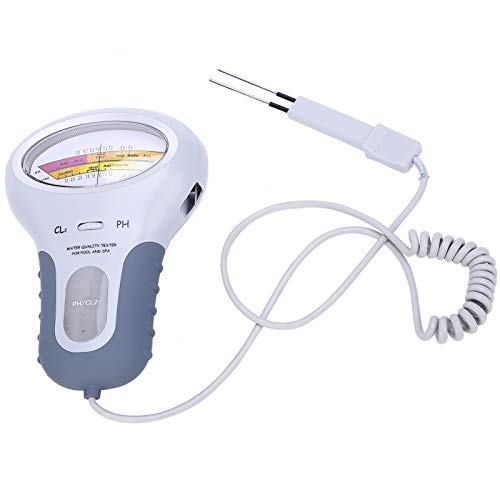 AUTO CL2 Chloor- en pH-tester met sonde - Waterkwaliteitsanalyser en elektronische CL-tester voor zwembad met vulaccessoires