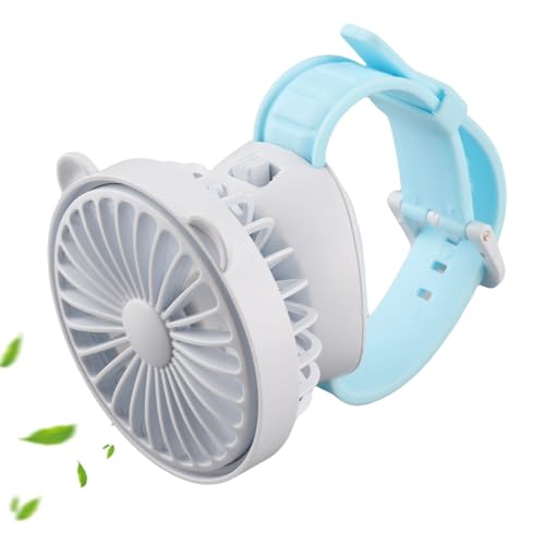 Mini Fan Hand Ventilator, Kinderhorloge Fan Pols Ventilator met verstelbare polsband, Kinderen USB Oplaadbaar Handige fan Kleine ventilator Mini Koelventilator