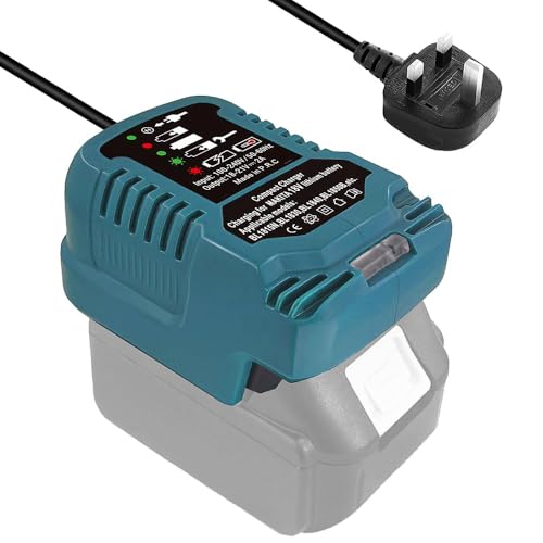 Mini Lithium batterijlader voor Makita 18 V Batterij, Compatibel met BL1850B, BL1860, BL1830, BL1840, BL1815 3