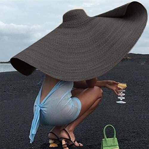 Brede Brim Sun Hat, Oversized Beach Straw Hat voor vrouwen, Slack Straw Hat met stro, Opvouwbare Floppy Beach Sun Hat, Opvouwbare Beach Sun Hat, Opvouwbare Beach Sun Hat 5