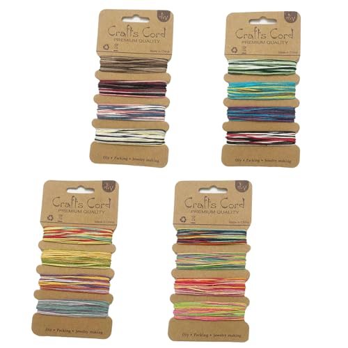 4 PCS kleur verloop koord voor armbanden, Vlas koord, armband koord, 1mm Craft Cord, voor ketting, armbanden, enkelbanden en oorbellen