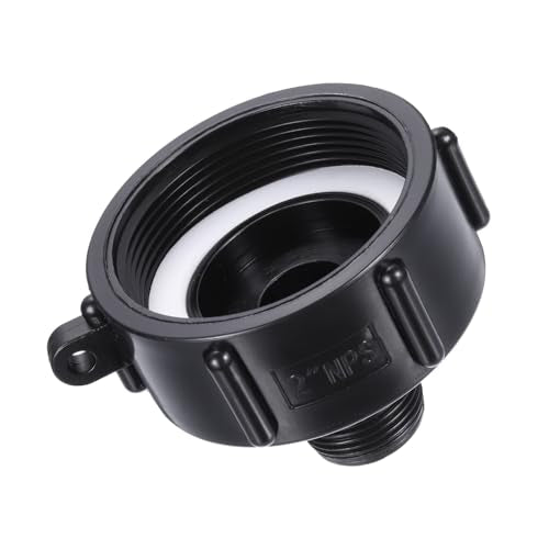 IBC Tote Adapter 2" NPS Fine Wire to 3/4" Man, 275-330 Gallon Water Tank Drain Adapter Garden Waterslang Connector, zwart 3