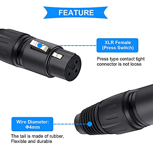 2 paar 3 speld XLR man & vrouw MIC Snake Plug Audio Microphone Connector voor Mixer, Speaker met 2 paar 3 Pin XLR Mannelijk & vrouwelijk Jack Socket Paneelaankoppelen 5