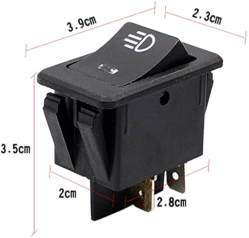 35 A 12 V autoschakelaar, waterdicht, verlicht, LED, 4 Pin verandering, Rocker Switch, Rocker Switch, Aan/uitschakelaar voor mistlichten, koplampen 4