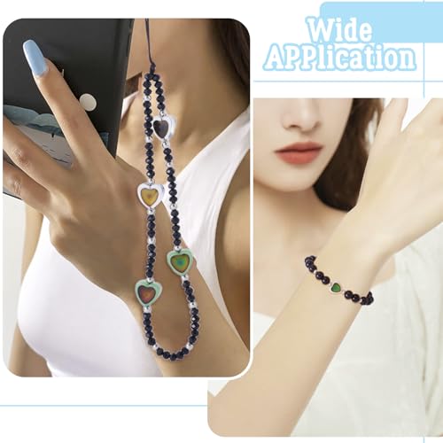 50 stuks hartglas kralen Twee Toon Temperatuur Gevoelige kleur veranderende kralen 12mm Sweetheart Crystal kralen voor sieraden armband Vrouwen DIY oorbellen ketting ambachtelijk 3