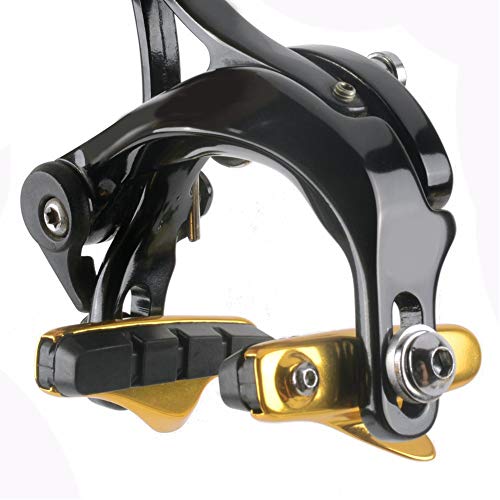 1 Paar lichtgewicht, remschoenen Pads Accessoire Onderdelen Gold Road Bike Opvouwbaar (gold)
