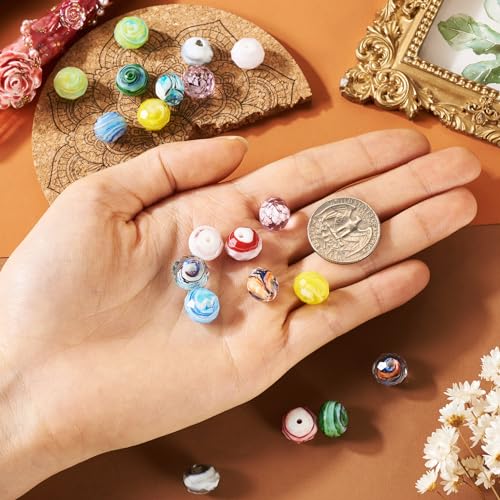 20 st. Rondelle Handgemaakte Lampwerk Kralen Facet Kleurrijke Lampwerk Kralen Rondelle Spacer Kralen voor DIY ketting armband Crafting sieraden maken 5