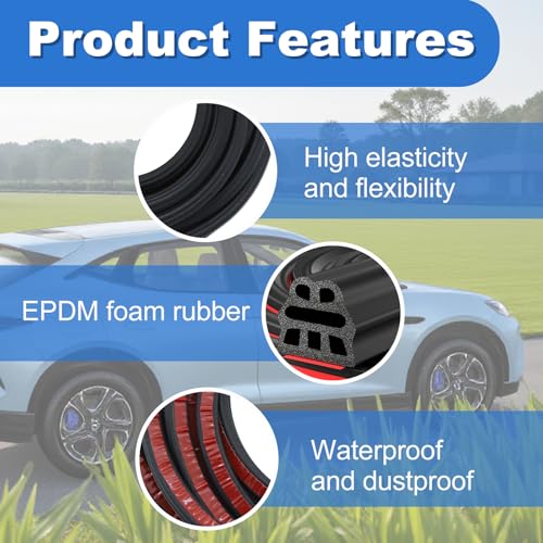 5 m Universal Deur Seal, Rubber Seal, Self-Adhesive, Droge Gaten, Waterdicht, Autobescherming voor Auto, Auto, Motorfiets, Boot 3