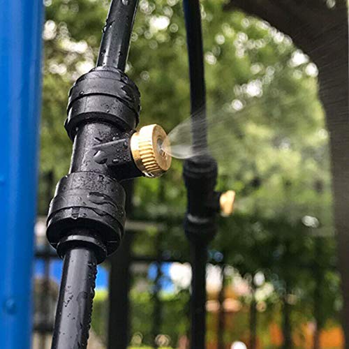 Cooling System Nozzles, 20st Brass Misting Nozzles voor Greenhouse Landscaping Outdoor Cooling Mister System (0,5mm) 4