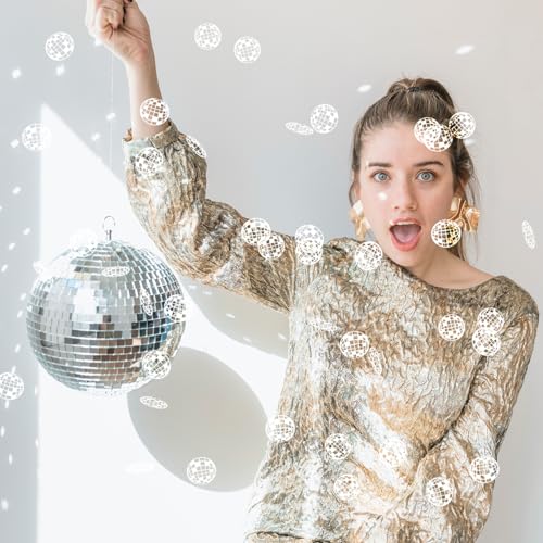 200 Stuks Disco Ball Confetti, Glitter Disco Ball Table Confetti Disco Party Decoraties voor 70s 80s Hippie Engagement Verjaardag viering Party Favors Accessoires 4