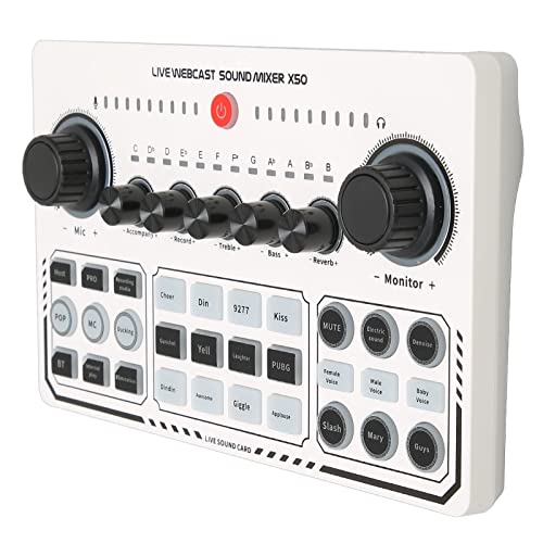 e geluidskaart Broadcast geluidskaart USB extern geluid Carodcast Mixer geluidskaart geluidskaart, X50 e geluidskaart 12 opwarmende geluidseffecten een toucute USB extern