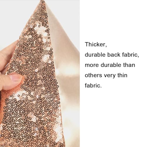 Kussen Cover Sequins Champagne Glitter Kussen Hoes, Vierkante Gooi Kussen Case voor Home Decoratie Cafe 40 x 40cm/15.7x15,7 inch 2 stuks 3