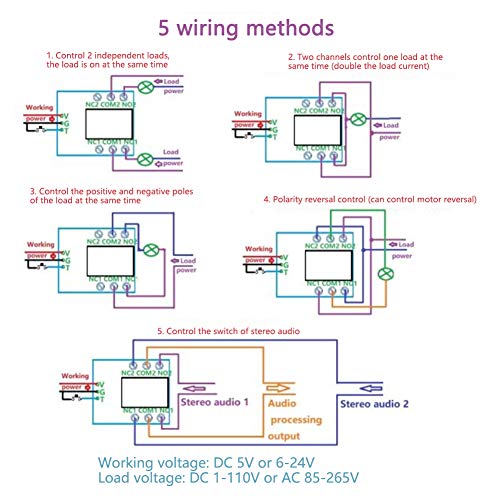 Signaalrelais Modulebord Dubbele Gooi Zelf Vergrendelen Bistable Relay Board Input Spanning 5V Versie DC 24V 12V Optioneel voor Car Computers Accessoires(DC5V) 4