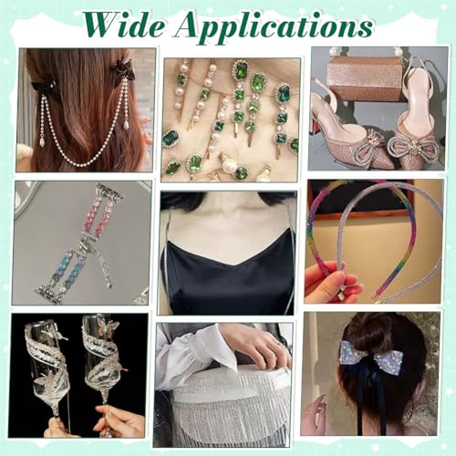 12 Yards 6 Kleuren Parel Trim Sluit ketting, 2.5mm Faux Pearl kralen ketting voor sieraden maken bruids accessoires en ambachtelijke versieringen 5