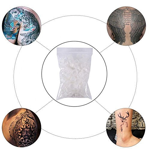 100st/set Tattoo Inktcaps Medium Large Plastic Microbladerende Pigment Accessoires Houder voor Tattoo Machine Tattoo Supplies Tattoo Naalden Tattoo Kits 5