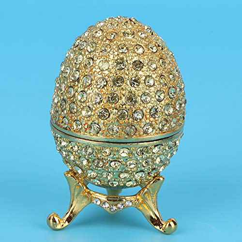 Sieraden Opbergdoos, Vintage Gold Faberge Egg Style sieraden Trinket Box voor ketting armband Trinket Home Desktop Decor Gifts, voor ringen oorbellen ketting Treasury Organizer 3