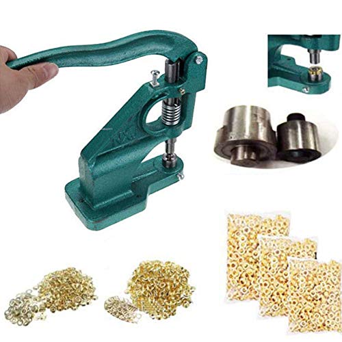 GOTOTOP Nietmachine drukknop tang hand druk oog tang met 6/10/12mm matrijzen en 900 klinknagels voor lederen handwerk gordijnen gordijnen 5