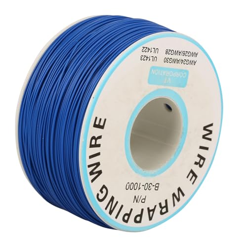 Draadkabel, elektrische kabel, 1 Coil Wire Winding Single Copper Wire Strand 30AWG Kabel 0,25mm Core Diameter, Draad en Kabel, Draad (Blauw) 3