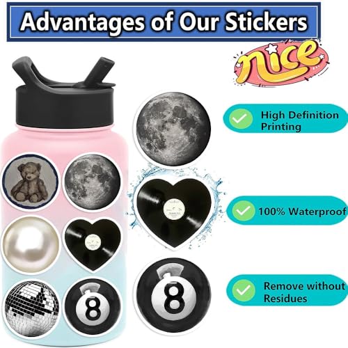 Dark Goth Stickers voor tieners en volwassenen, 50 stuks, Dark Goth Vinyl Sticker Set, Auto, Motorfiets, Fiets, Skateboard, Snowboard, Bagage, Laptop koffer, Helm, Motorfiets, Computer 3