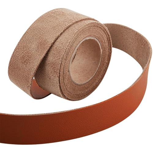 25mm x 2m Faux Grain Leather Strips, Bruin lederen rand voor doe-het-zelf knutselen, gitaarbanden, armbanden en sieraden gereedschap 5