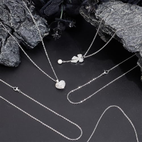 50 st Roestvrij stalen ketting, 45cm Ketting Kabel ketting ketting ketting Bulk met kreeft sluiting voor hanger ketting DIY Sieraden maken 5