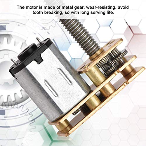 DC6 V/12 V Gear Motor met lange schroeven, draadmotor met elektronische aandrijving motorreductie motor voor automodel, robot, elektronische speelgoed en ambacht (12 V, 60 rpm) 5