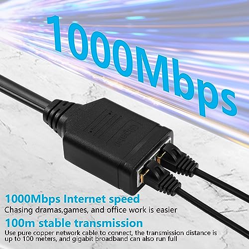 Gigabit Network Splitter Adapter 1 man tot 2 vrouw hoge snelheid 1000/100 Mbps Ethernet Switch Met USB Power Port voor computer, hub, switch, router, digitale TV, etc (1 5