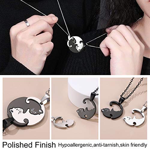 Sieraden hart puzzel ketting gepersonaliseerde, roestvrij staal, Split vriendschap hangers voor hem en haar, moeder dochters, familie, sieraden, geschenken voor stellen, roestvrij staal, roestvrij staal 3