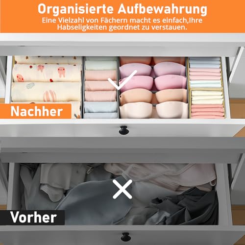 Set van 12 Grijze Lade Organizers