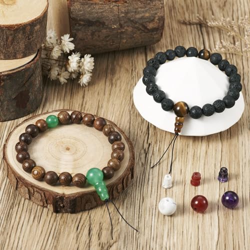 12 Sets Boeddha Mala Guru kralen 3 Hole Guru kralen set 10mm Ronde Edelsteen Losse Crystal Stone Kralen voor Yoga Armband Gebed Rozenkrans ketting sieraden maken