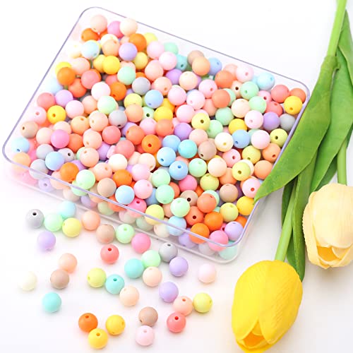 370 st. Kleurrijke kralen voor Strijkende Acryl kralen Multicolor 10mm ronde ambachtelijke kralen voor armbanden sieraden 10mm 4