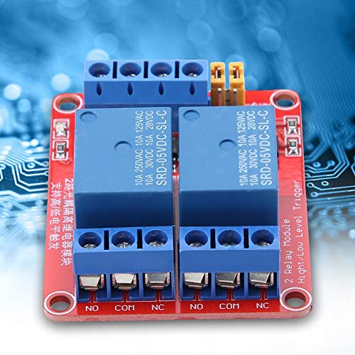 Relay Module 2-kanaal 5/12/24V Relay Module Geïsoleerde Optocoupler Hoge en Laag Niveau Trigger Module, 1PC (12V) 4