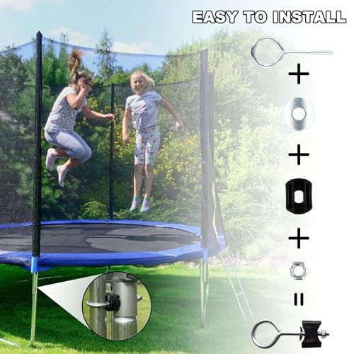 Verpakking van 12 Trampoline Reserveschroeven Inclusief 2 veerhaken, schroefaccessoires voor Trampoline, Trampoline Schroeven, Geschikt voor grote en kleine trampolines 5
