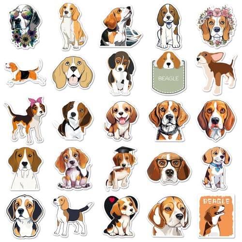 Beagle Stickers voor tieners en volwassenen, 50 stuks, leuke dieren, Vinyl Decals, Set van Auto, Motorfiets, Fiets, Skateboard, Snowboard, Bagage, Laptop, Koffer, Helm, Motorfiets, Computer 4