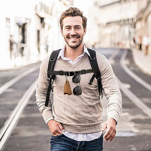 2 Paren Rugzak Borstband, Rugzak Buckle Clips Quick Release Rugzak Borstband Verstelbare Rugzak Borstband Nylon Rugzak Borstband voor Jogging, Fietsen, Buitenwandelen, Zwart 3