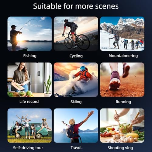 Dpofirs Body Camera met Video opname, Anti -shake Small Body Cam met 270° roterende, draagbare camera voor sport, fietsen, Huisdieren, Travaling, 256GB Uitbreidbaar 5