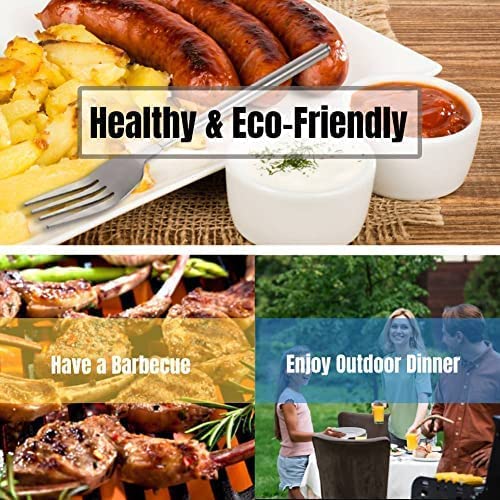 Vork Amazon Basics Roestvrij stalen vorken 8.7~25.4 Inch uitschuifbaar zilver 5