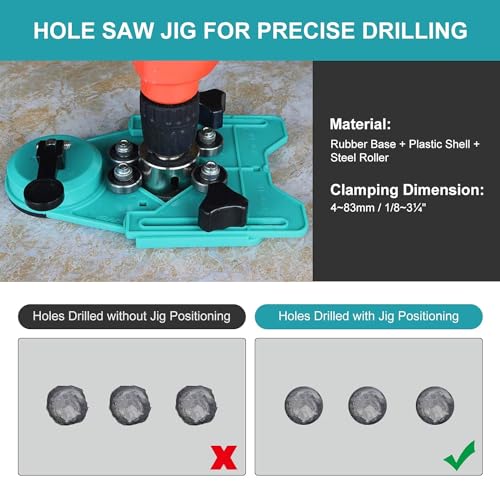 Hole Saw Guide Verstelbare Drill Cceramic/Glas/Marble Hole Saw Guide Sucker Base Locator 4mm-80mm