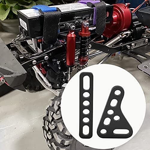 RC Shock Absorber Houder, Aluminium, RC Auto Shock Absorber Houder voor bijna Alle 1/8 1/10 1/12 1/16 Remote Controlled Car voor Scx10, Trx4 / Trx6, D90 90046 90047, Wltoys(zwart)