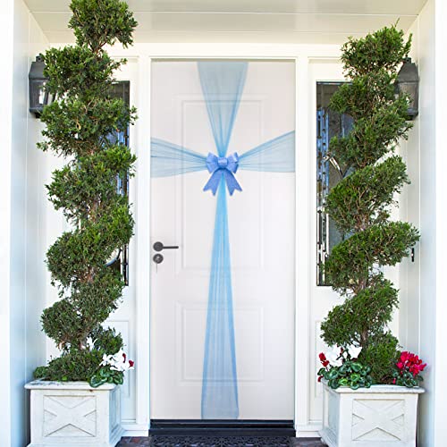 9m x 30cm Tulle Roll Blue Glitter Ribbon Tafel Runner Decoratie Partij Geboorte, Doop, Verjaardag, Carnaval, Gasten Cadeaus Confect Tutu DIY 5