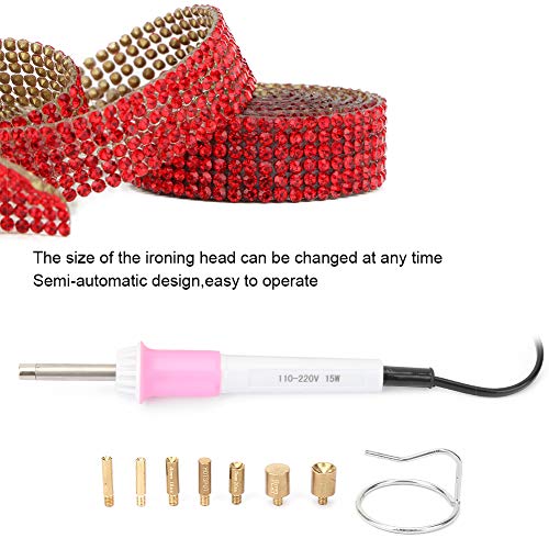 Hotfix Rhinestone Applicator, Wall Setter Tool Kit Heat Gun met steunstandaard voor Rhinestone Crystal Tool EU-plug 110-220V 3