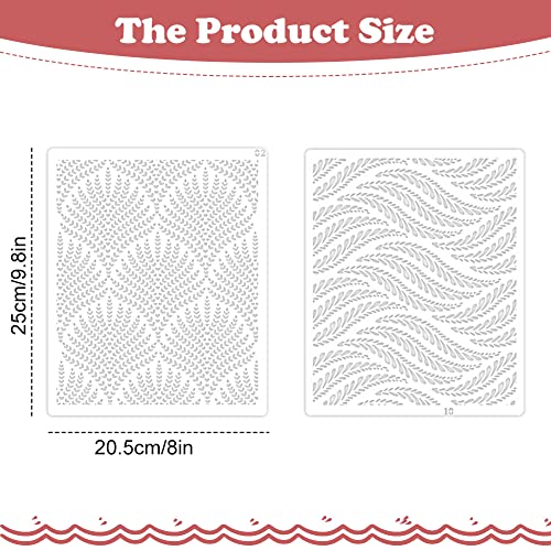 Cake Stencil Hollow Templates, 2 stuks Mooie en Herbruikbare Cake Templates, Decoratieve Butter Cream, Plastic Cake Embossing Templates, Spray Flower Cake Templates voor Cake Decoraties 4
