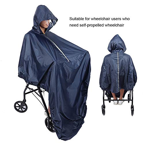 Buiten Rolstoelhoes, Rolstoel Waterdichte Poncho met rits en Elastisch Design voor rolstoelgebruikers 3