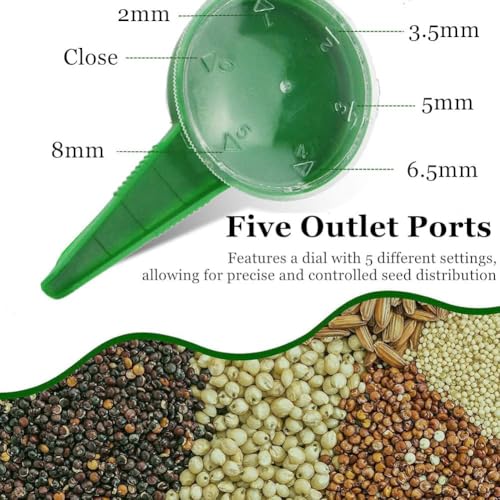 Zaad Zaaier, 2 stuks Verstelbare Tuin Zaad Spreider, Garden Hand Planter Seeder met 5 verschillende instellingen 4