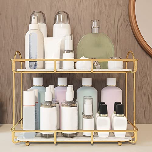 2 Tier Cosmetic Storage Shelf Grote capaciteit kast Cupboard Organizer opslagrek, Wire Organizer voor ladekast Badkamer keuken slaapkamer