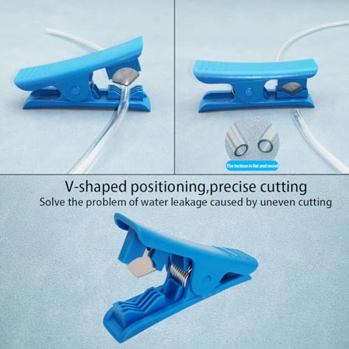 Teflon slang Transparante Extruder Feeder Tube (8m, 2mm Binnendiameter x 4mm Buitendiameter) + Blue PTFE slang Cutter voor 1,75 Filament Creality Ender 3/Pro Ender 5 3