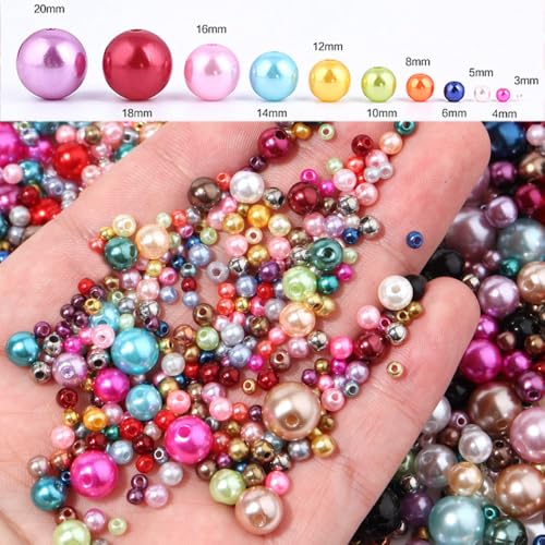 ca.55 st 16mm ronde kralen voor ambachten Plastic kralen kleurrijke ambachtelijke kralen kralen voor string voor doe-het-zelf sieraden accessoires, Sprinkle decoratie, decoratieve kralen voor