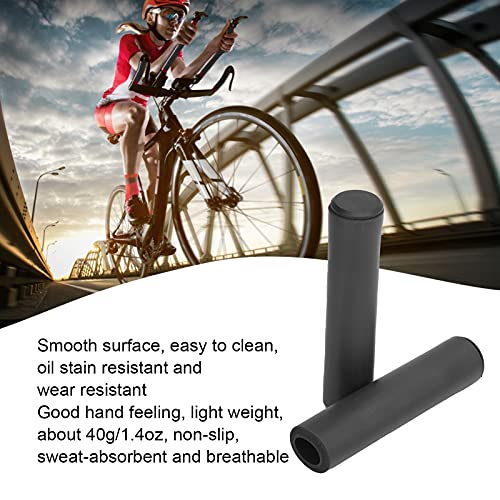 Foam Handles, lichtgewicht siliconen Grips met Shock en Sweat Resistance, voor MTB, Road Cycling, Fixed Sprocket (1 Pair Black) 4