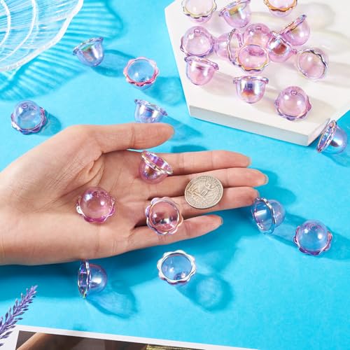 Acryl kralen caps AB kleur bloem kraal Cone End Caps Wind Chime kralen voor DIY Wind Chimes Dangle oorbellen ketting 5