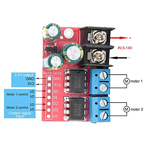 5A DC Motor Drive Module Control Plate Module rechts en links Rock, PWM Control Double-H Bridge Module 5